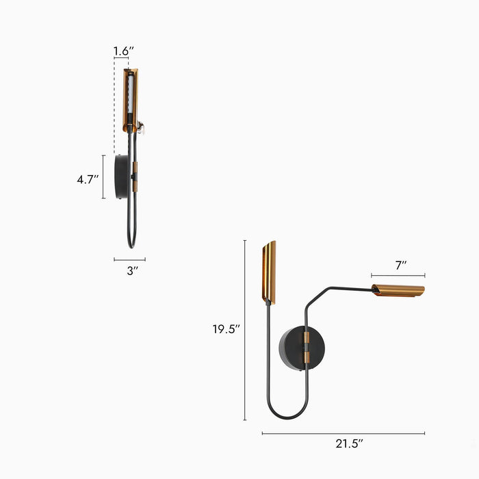 Celest 2-Light LED Brass Wall Sconce
