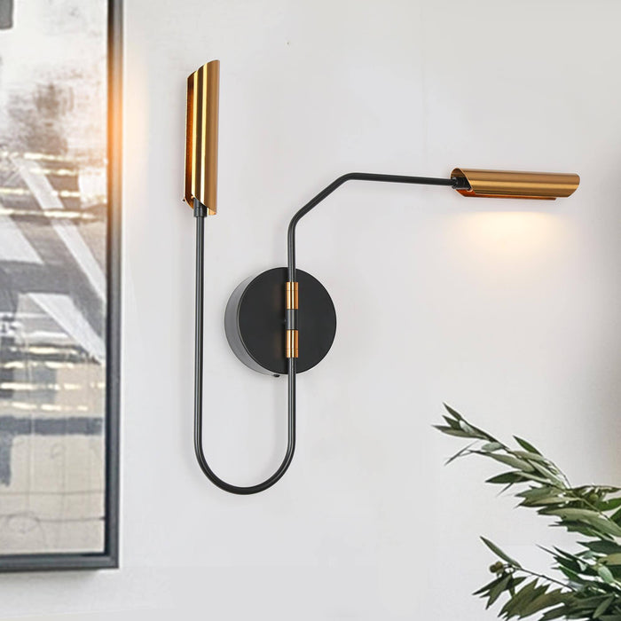 Celest 2-Light LED Brass Wall Sconce