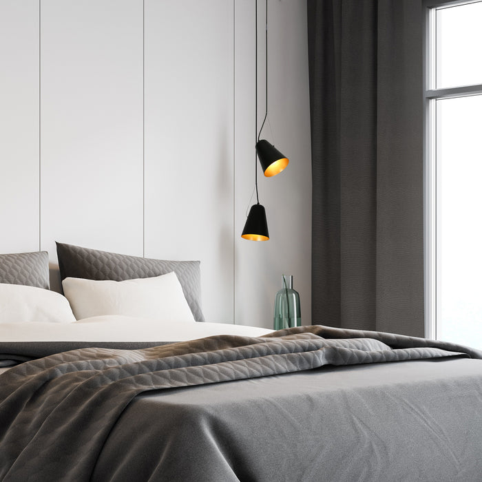 Epodt 1-Light Black Pendant Light