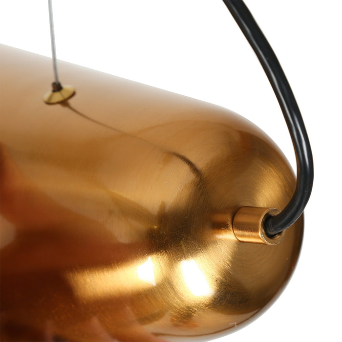 Epodt 1-Light Brass Metal Cone Pendant Light