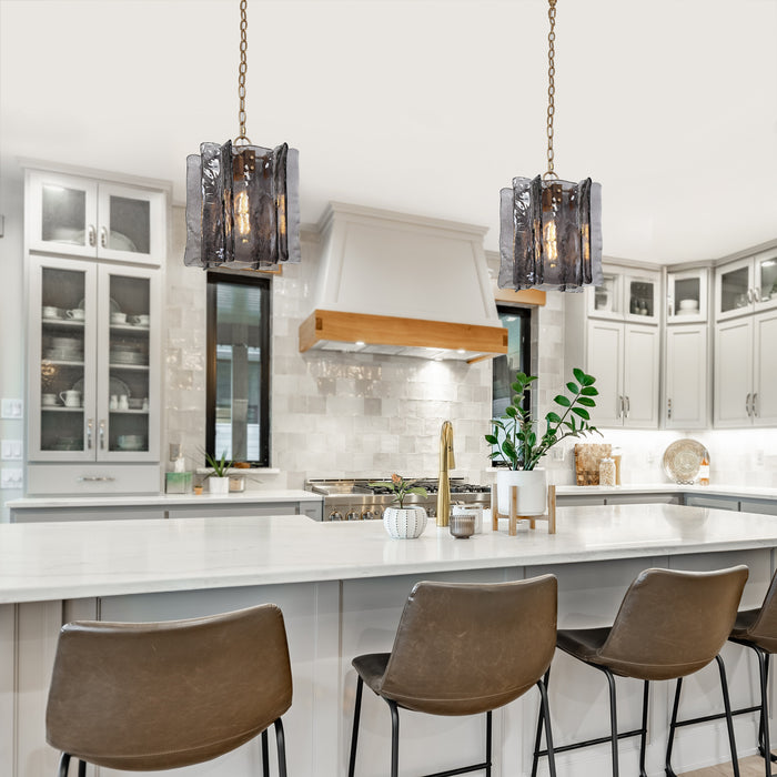 Echona 1-Light Gold Pendant Lights