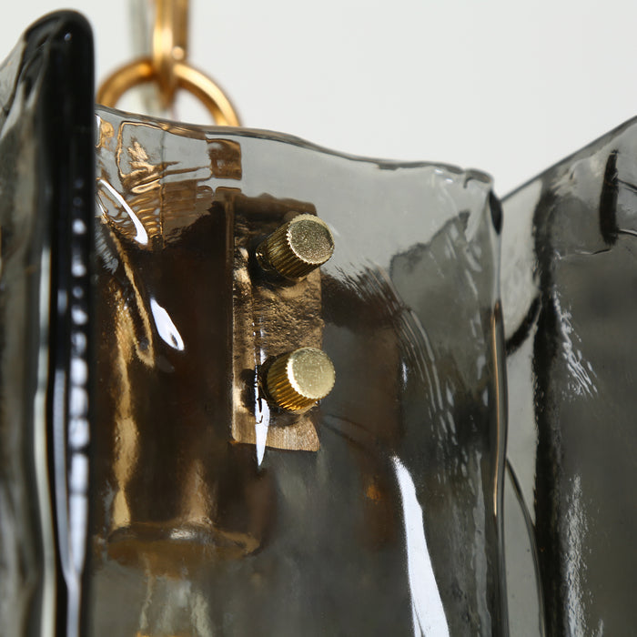 Echona 1-Light Gray and Gold Pendant Light