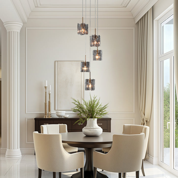 Echona 5-Light Black And Brass Chandeliers