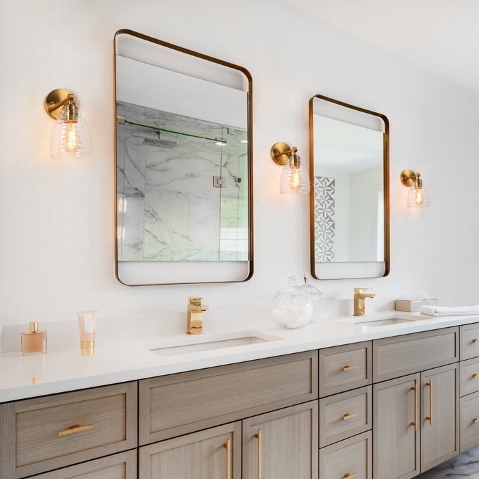 Hydret 1-Light Brass Wall Sconce