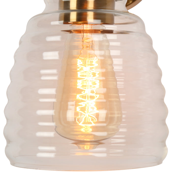 Hydret 1-Light Brass Wall Sconce