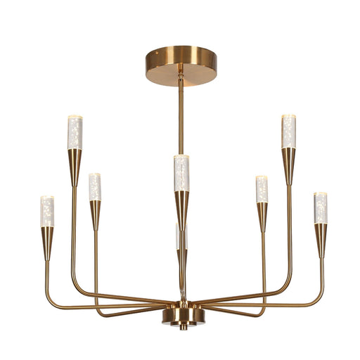 8-Light LED Brass Gold Chandeliers - Belles Lighting