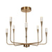 8-Light LED Brass Gold Chandeliers - Belles Lighting
