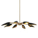 8-Light Sputnik Modern Black Gold Chandelier - Belles Lighting