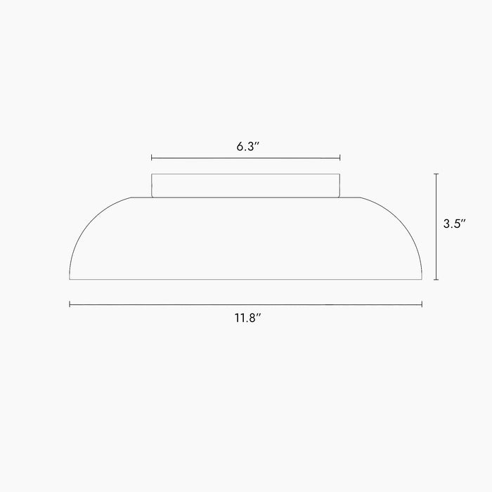 Xalina 1-Light LED Black and Gold Flush Mount Light