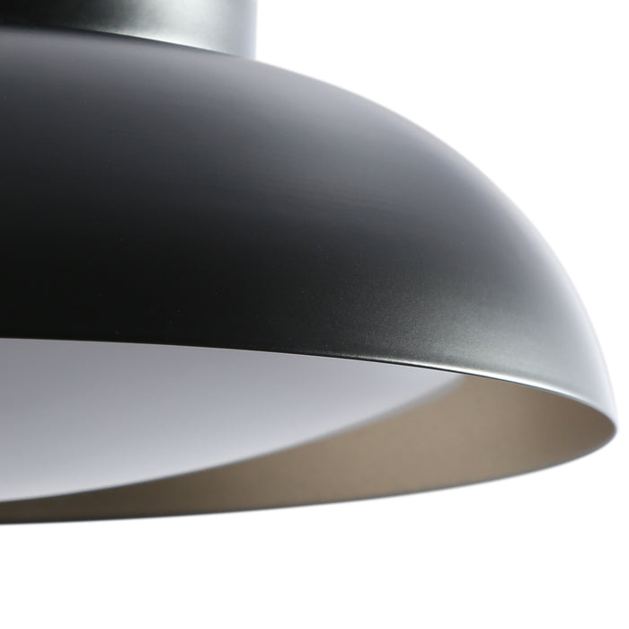 Xalina 1-Light LED Black and Gold Flush Mount Light