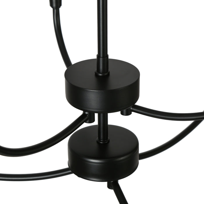 Trucati 6-Light Black Metal Chandelier