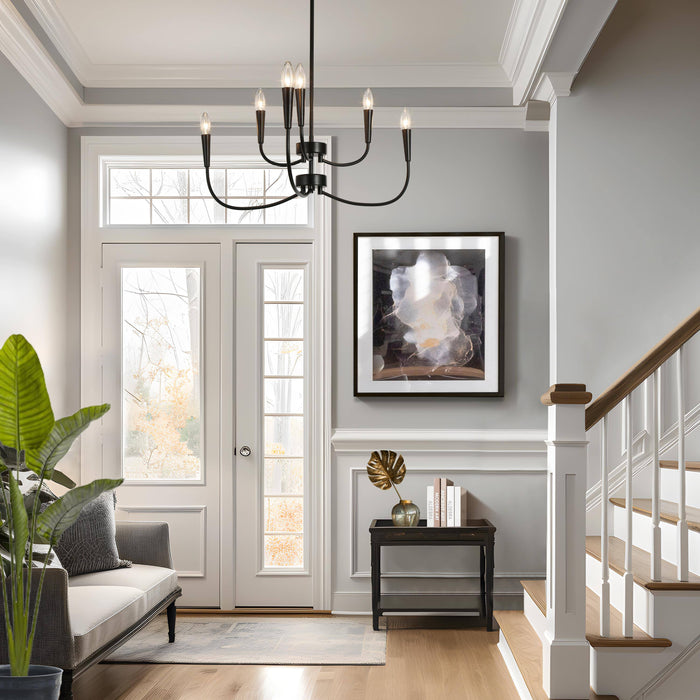 Trucati 6-Light Black Chandelier