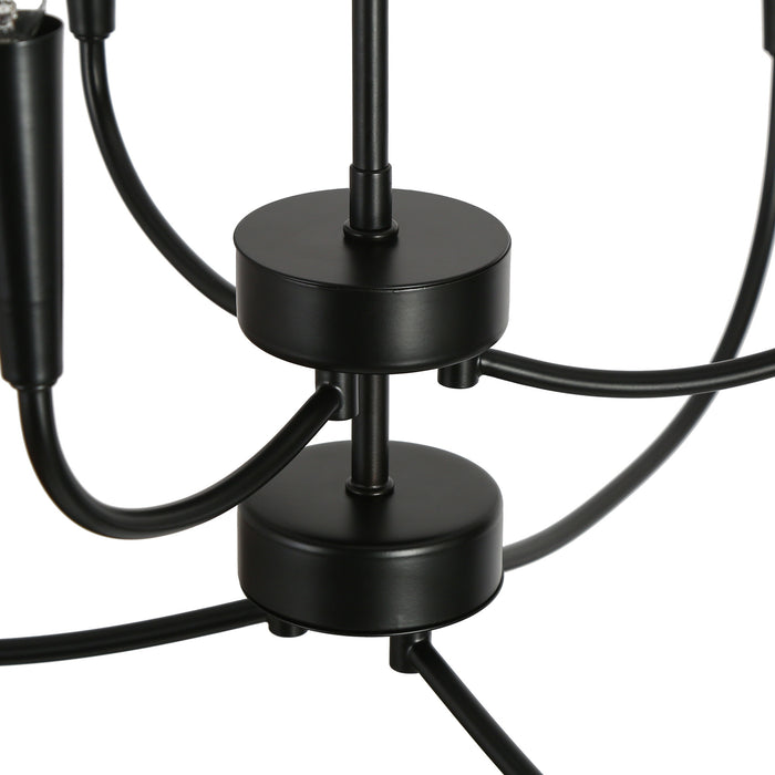Trucati 6-Light Black Chandelier