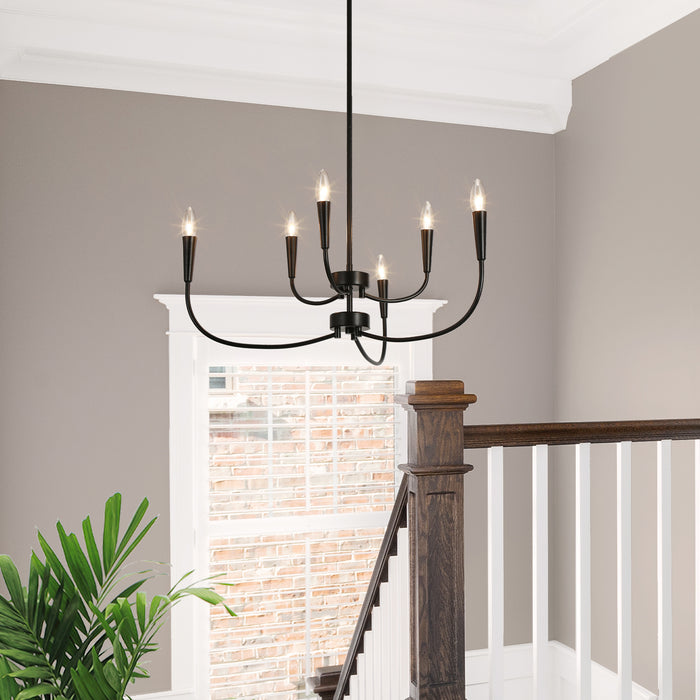 Trucati 6-Light Black Chandelier