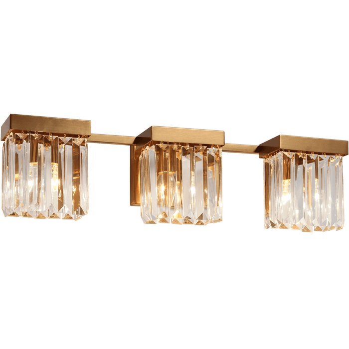 Labrite 3-Light Brass Bathroom Vanity Light