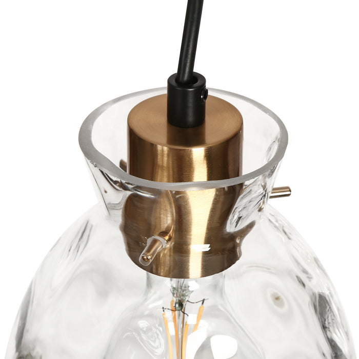 Ravilen 5-Light Black and Brass Island Light