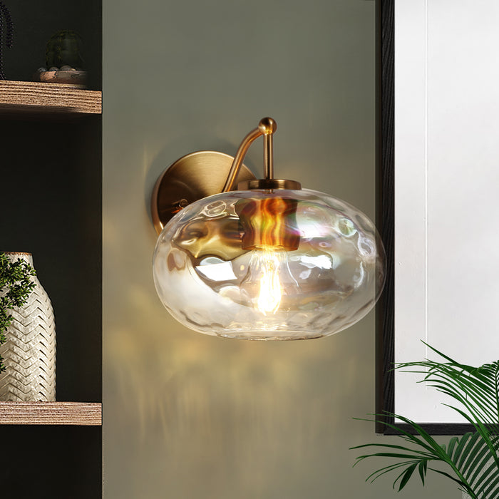 Teveris 1-Light Brass Wall Sconce