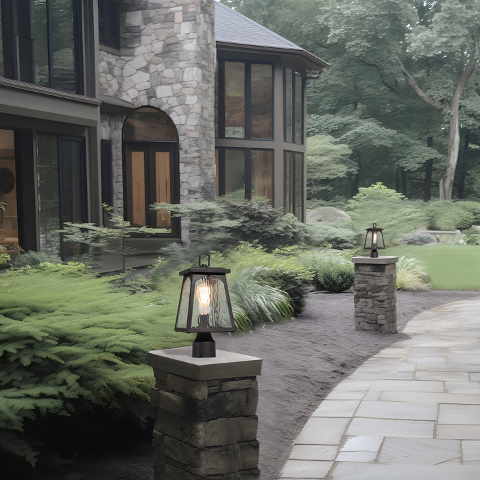 Lyveris 1-Light Black Outdoor Post Light
