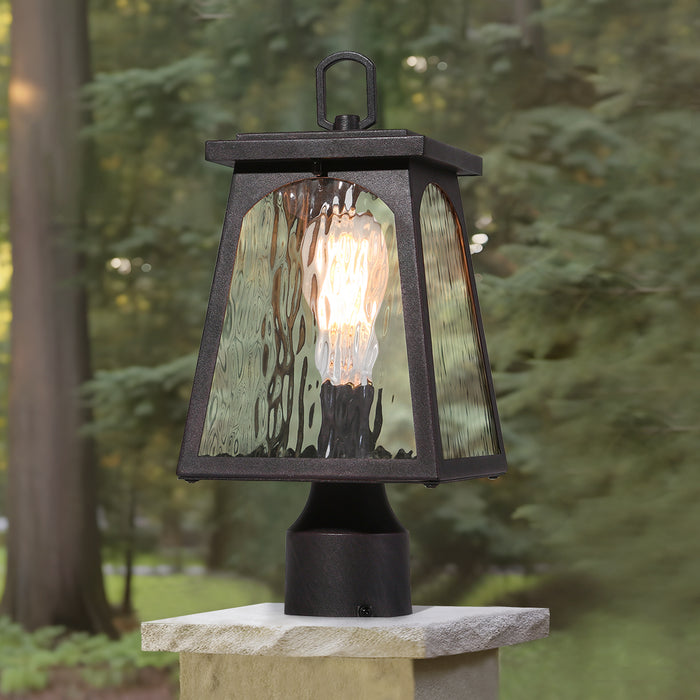 Lyveris 1-Light Black Outdoor Post Light