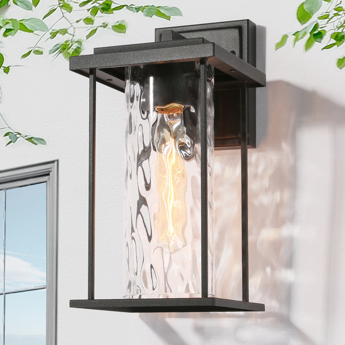 Mangost 1-Light Black Outdoor Wall Light
