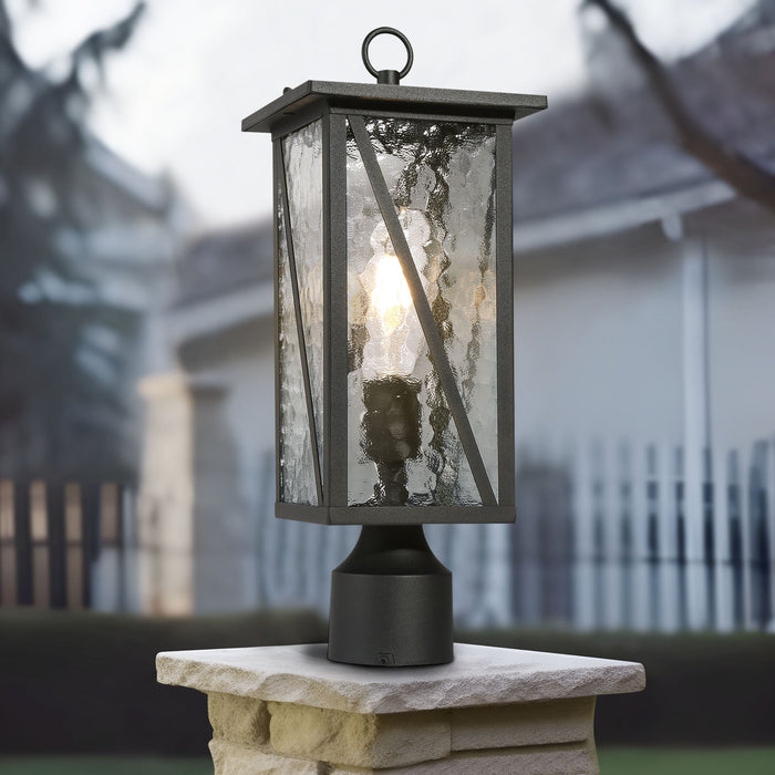 Saturna 1-Light Black Outdoor Post Light