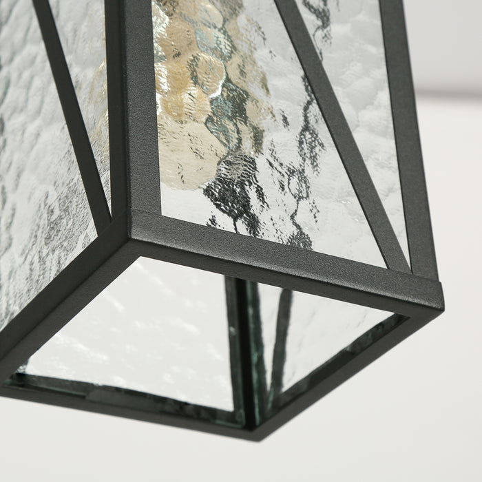 Saturna 1-Light Black Outdoor Pendant Light