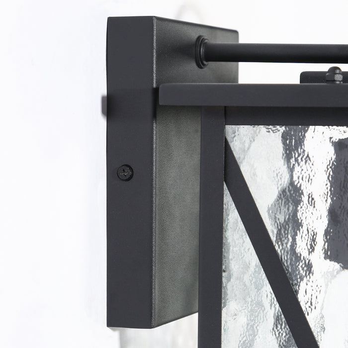 Saturna 1-Light Black Outdoor Wall Light