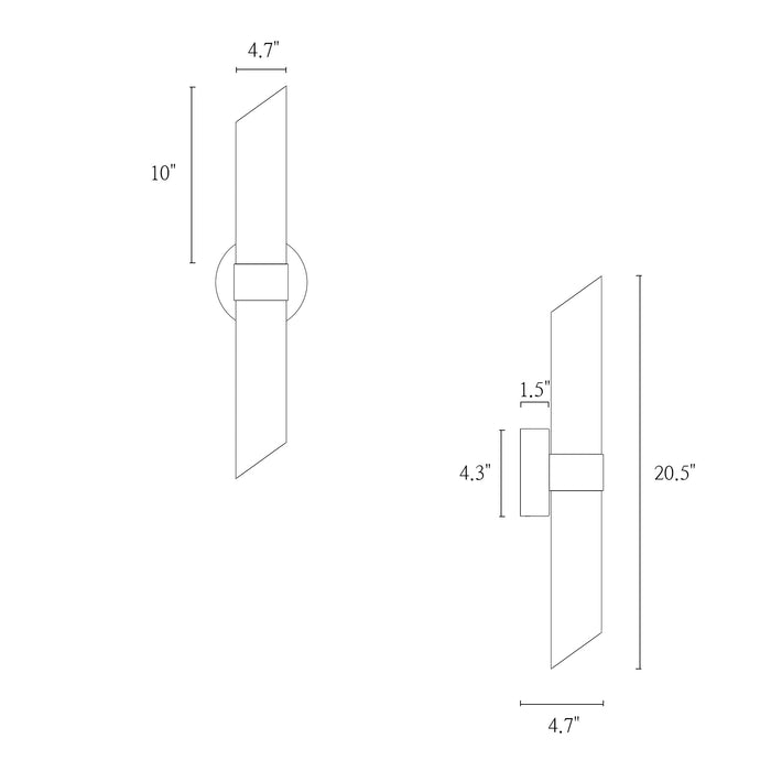 Douglas 1-Light LED Brass Wall Sconces