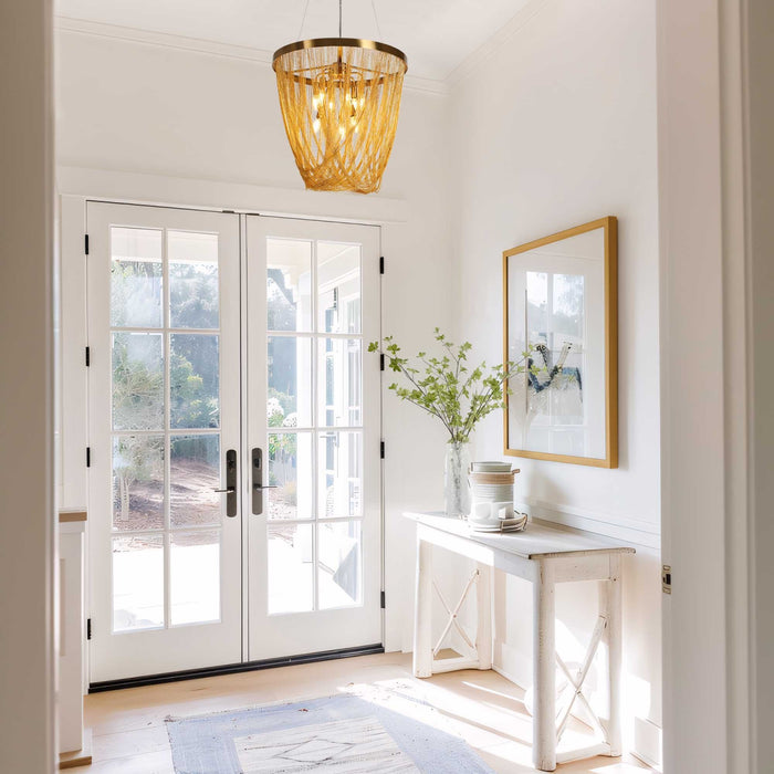 Aliren 9-Light Brass Chandeliers