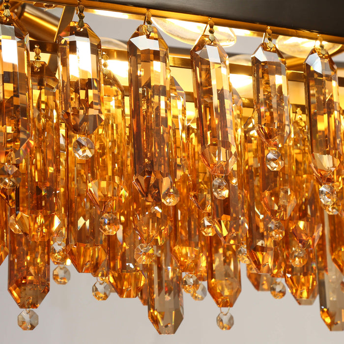 Lorvias 10-Light Blackand Brass Island Lights