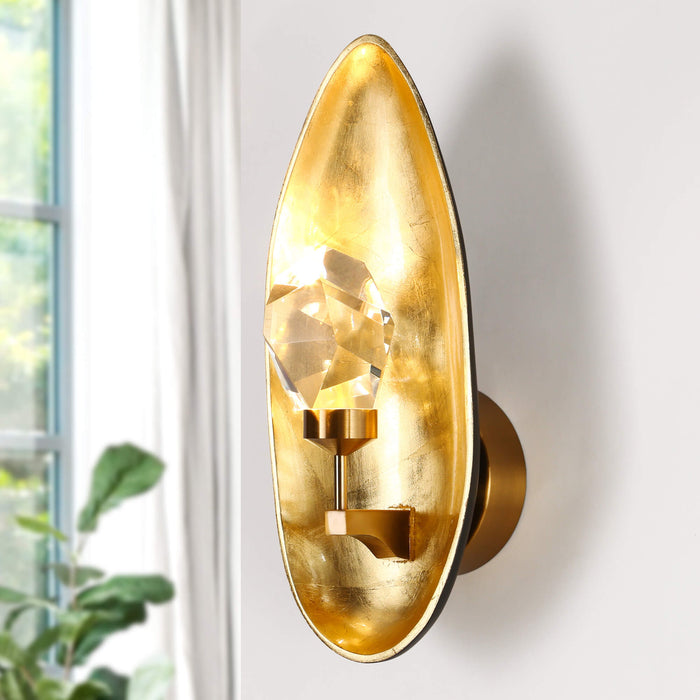 Sylina 1-Light LED Black And Brass Wall Sconces