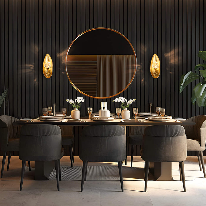 Sylina 1-Light LED Black and Gold Wall Sconce