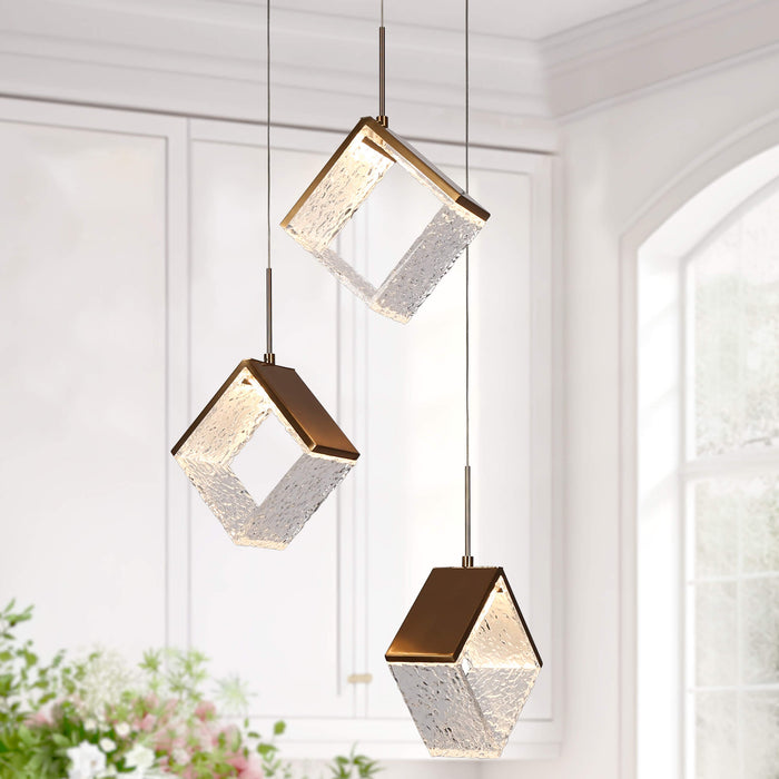 Faylina 3-Light LED Brass Chandeliers