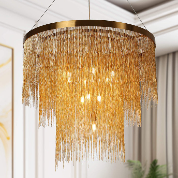 Drevion 10-Light Brass Chandeliers