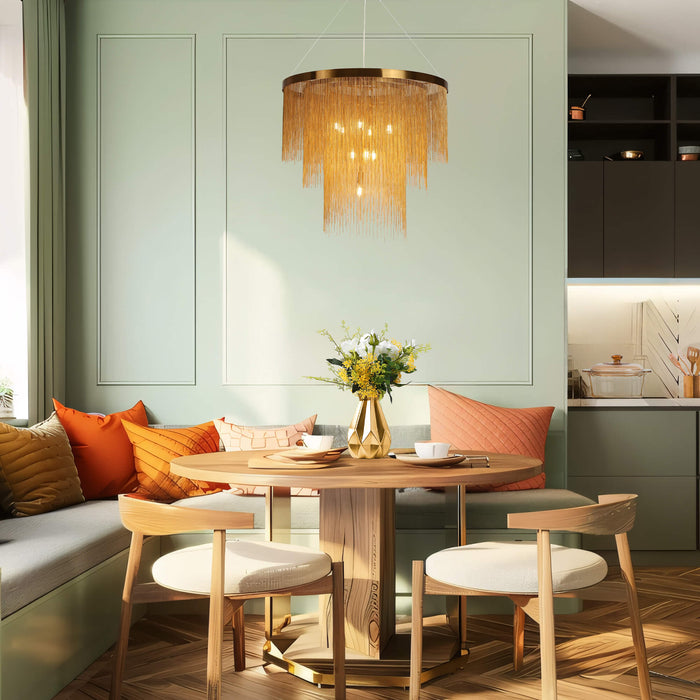 Drevion 10-Light Brass Chandelier