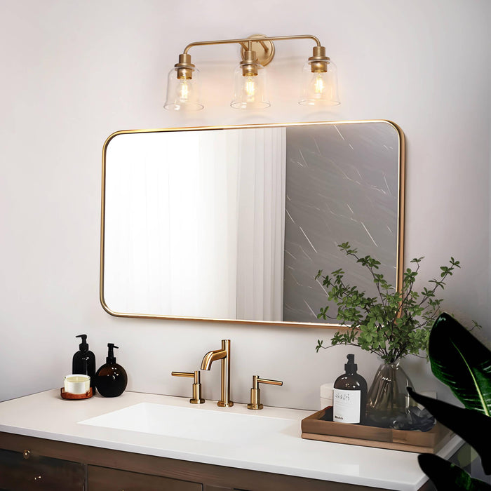 Morrisa 3-Light Gold Bathroom Vanity Lights