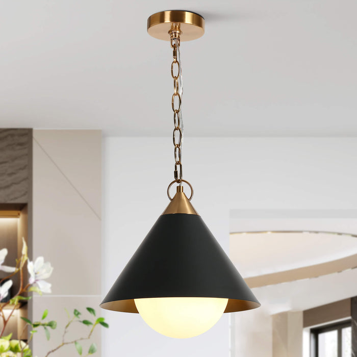 Libbaco 1-Light Black And Brass Pendant Lights