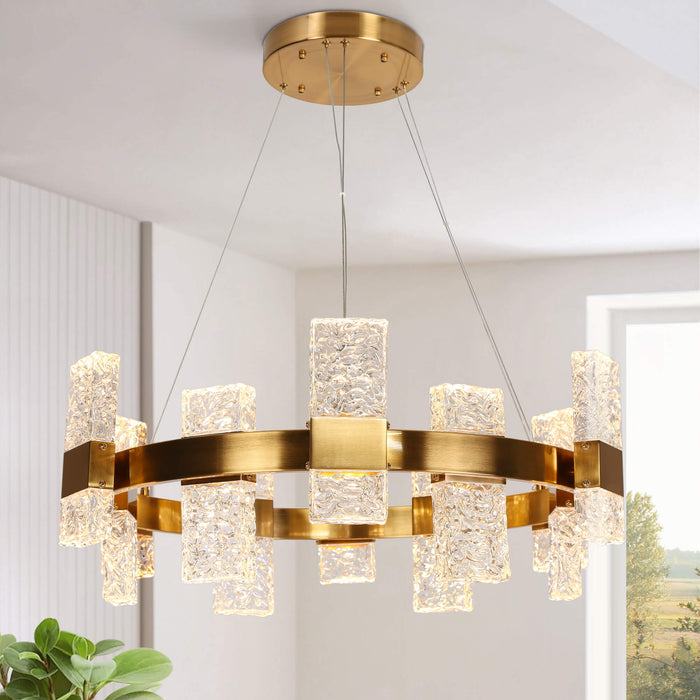 Xyrelis 24-Light LED Brass Chandeliers