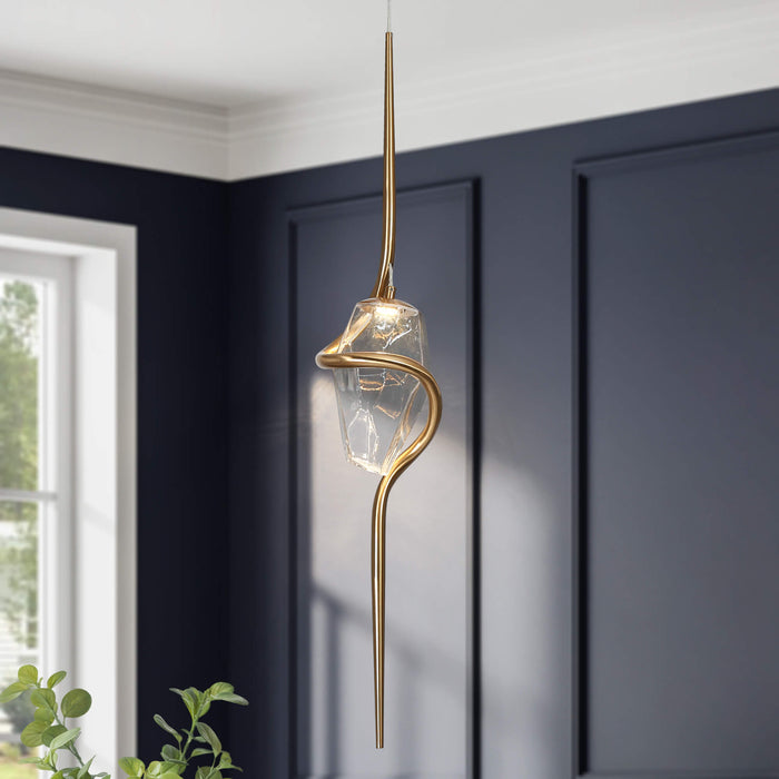 Caliren 1-Light LED Brass Pendant Lights