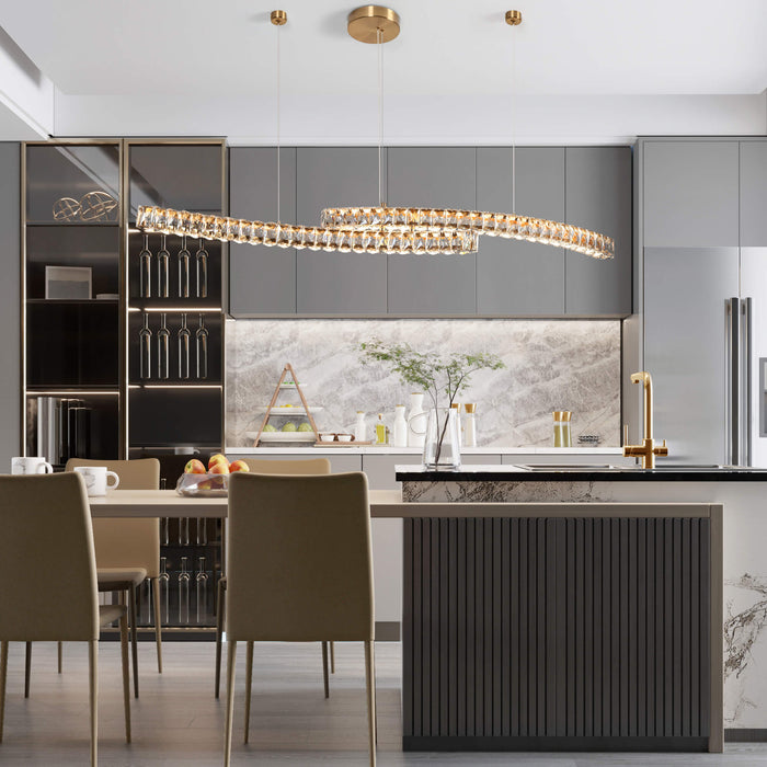 Myvorel 2-Light LED Brass Island Light