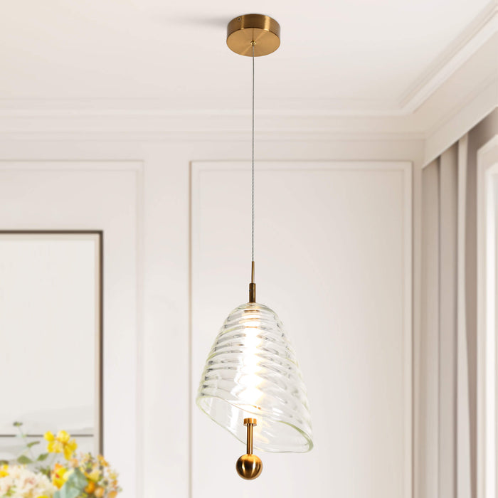 Xalorine 1-Light LED Brass Pendant Lights