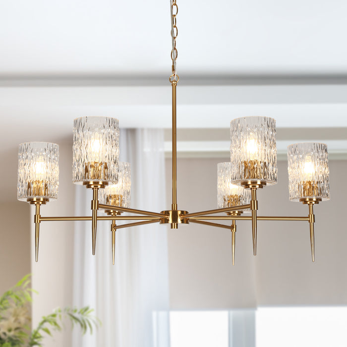 Everard 6-Light Brass Chandelier