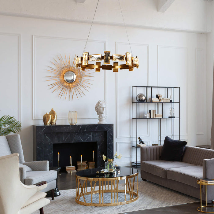 Velmorn 1-Light LED Brass Chandelier