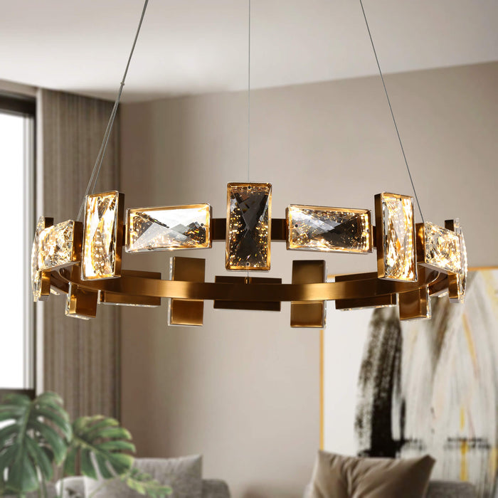 Velmorn LED Brass Chandeliers