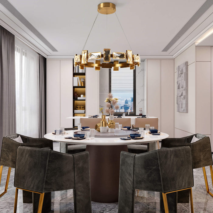 Velmorn 1-Light LED Brass Chandelier