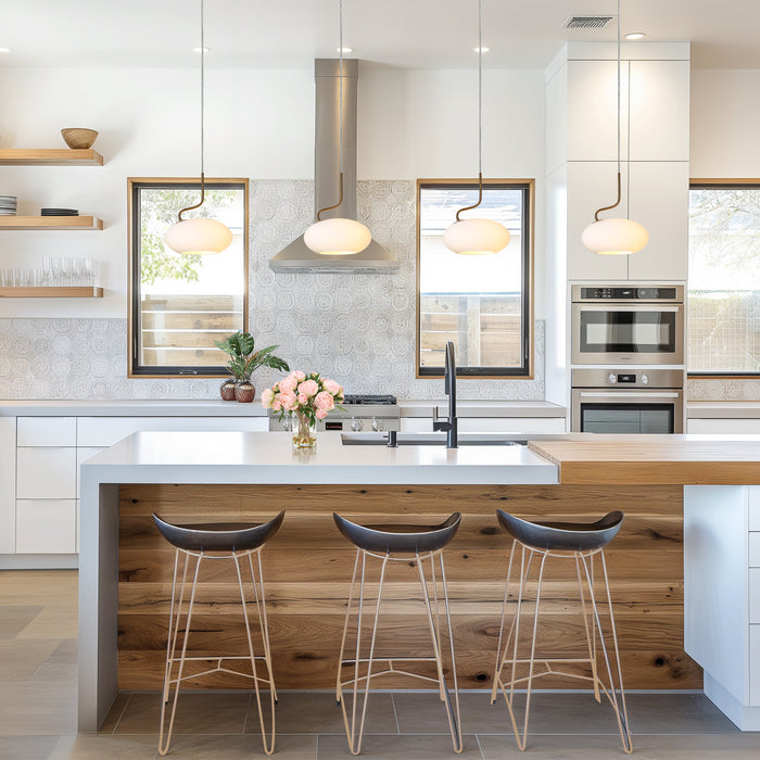 Calviera 1-Light Brass Pendant Light