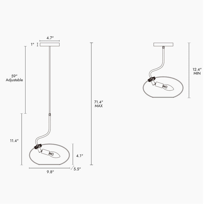 Calviera 1-Light Brass Pendant Light