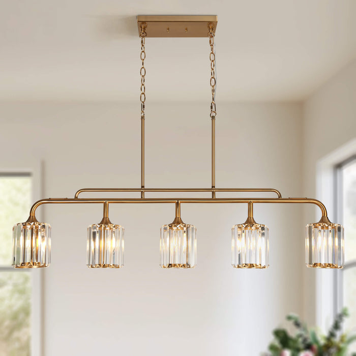 Lyngear 5-Light Brass Island Lights