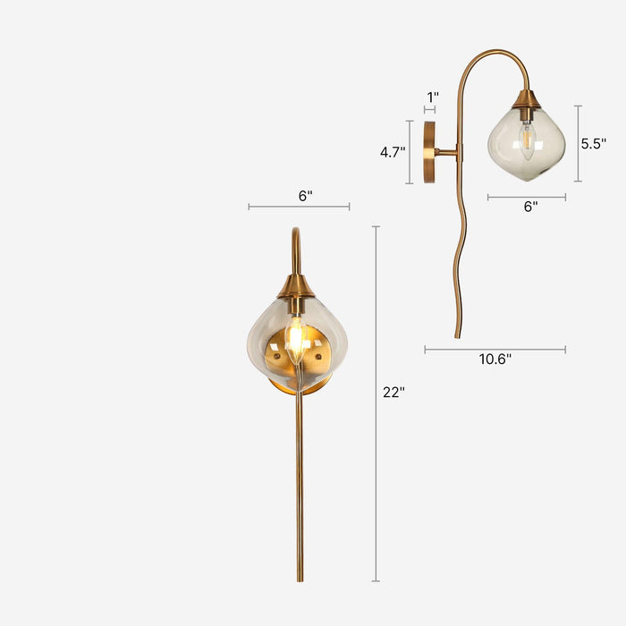Tempora 1-Light Brass Wall Sconces