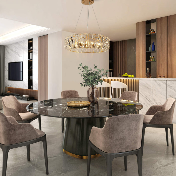 Eurydam 6-Light Brass Chandelier